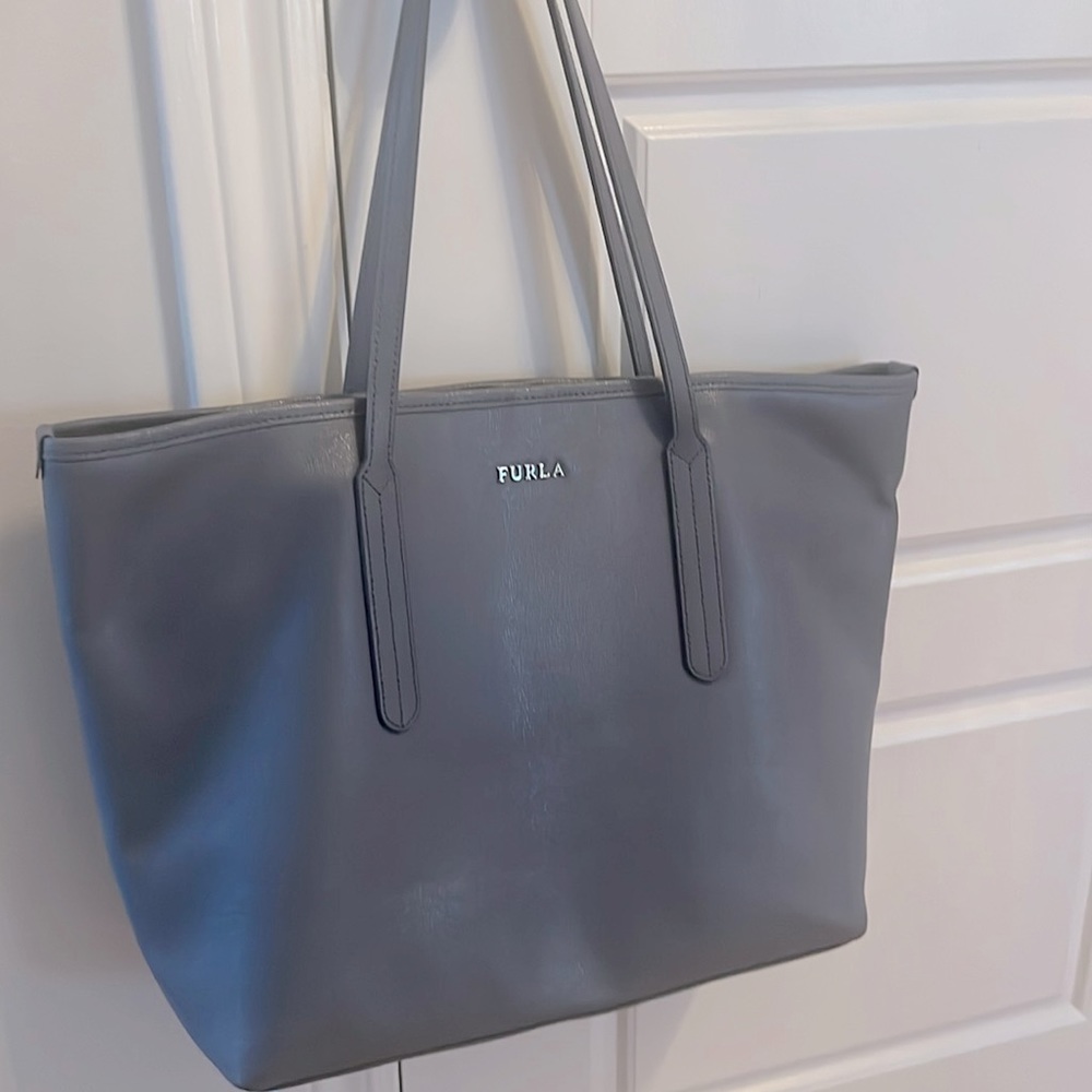 Furla blue tile TOTE